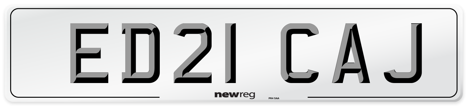 ED21 CAJ Number Plate from New Reg